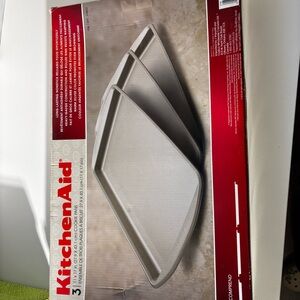 KitchenAid Silver Nonstick 3-Piece Baking Sheet Set